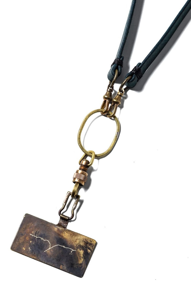 Phone strap Pueblo Leather Petrolio