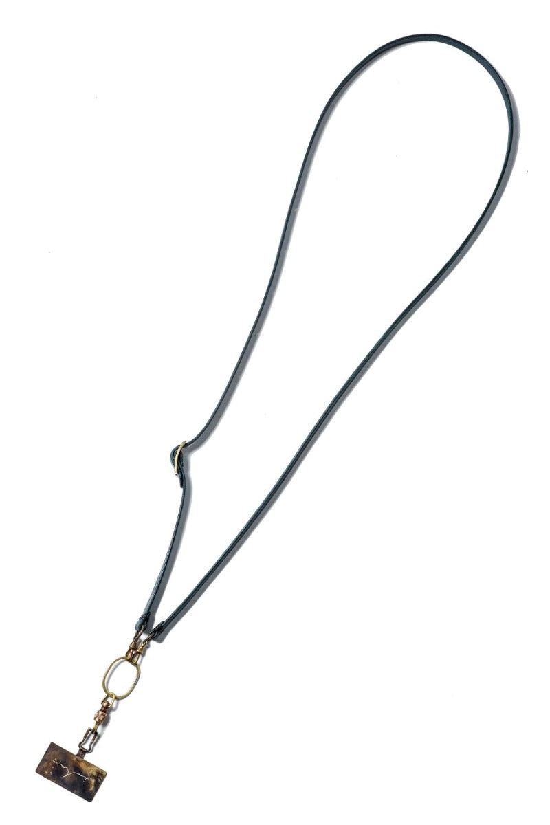 Phone strap Pueblo Leather Petrolio