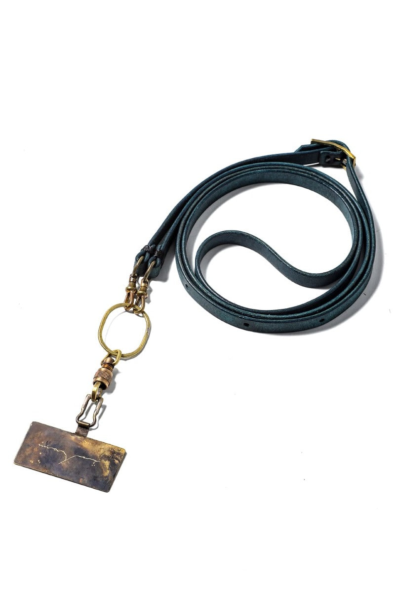 Phone strap Pueblo Leather Petrolio