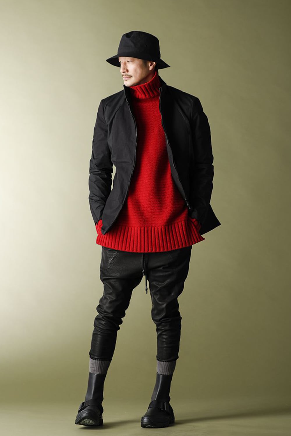 DOUBLEFACE KNIT JERSEY Red×Burgundy