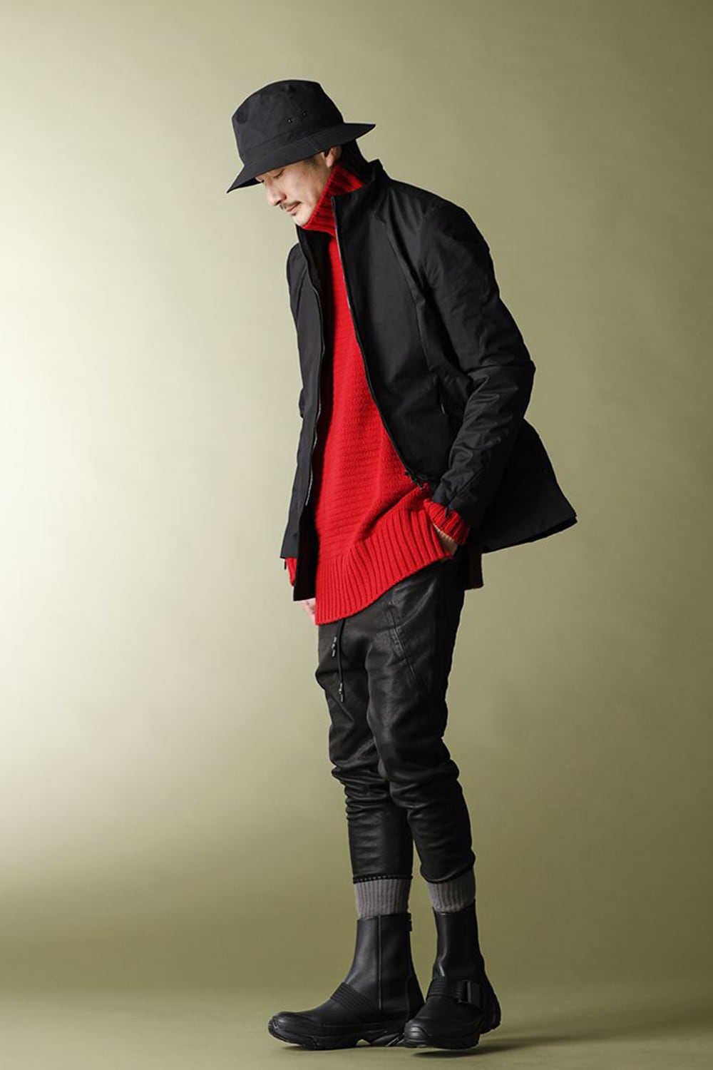 DOUBLEFACE KNIT JERSEY Red×Burgundy