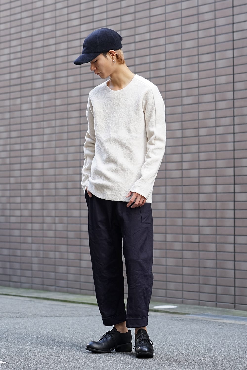 Boucle L/S Knit White