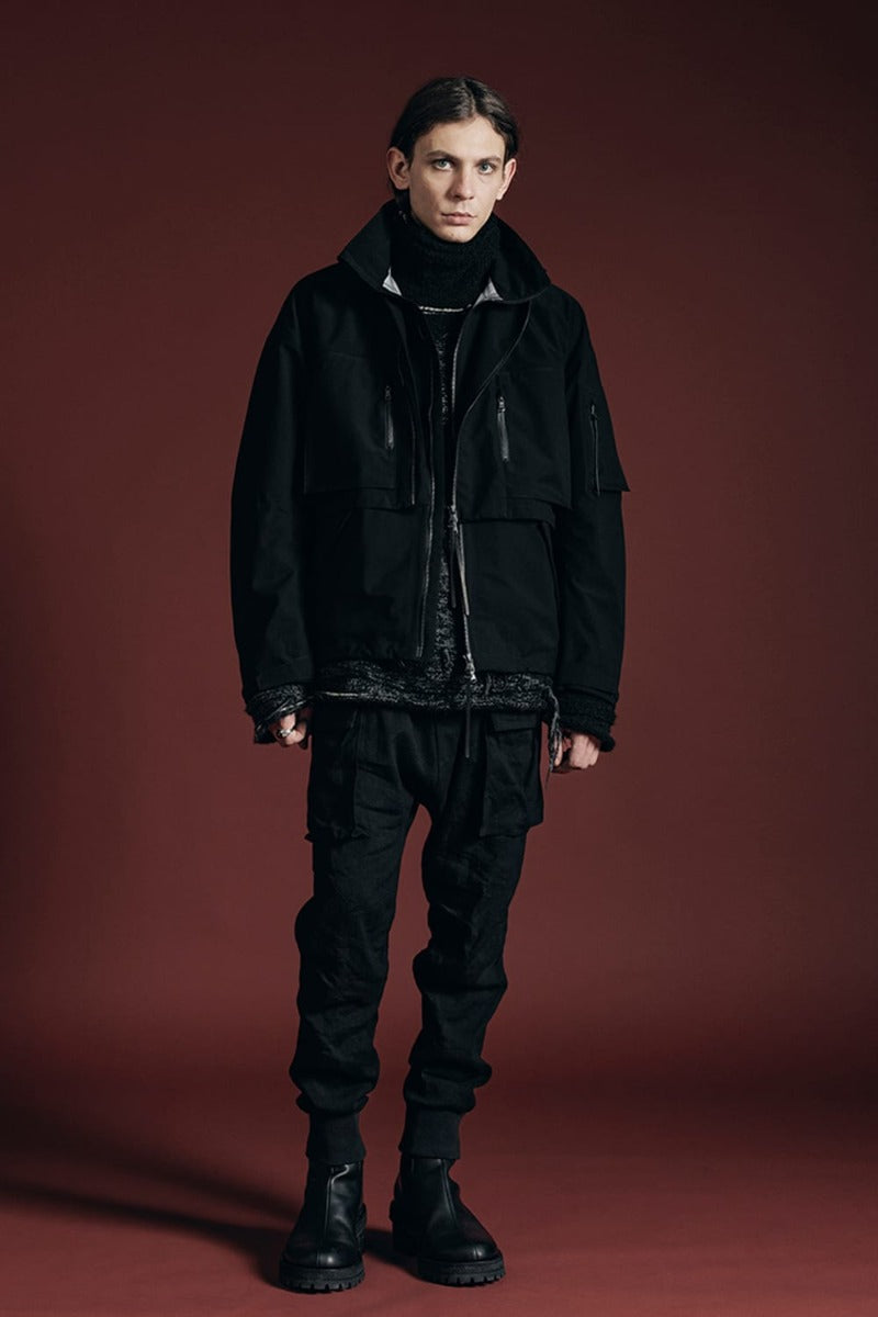 Black Denim Cargo Pants