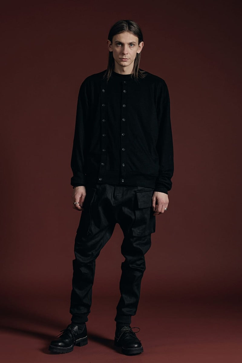 Black Denim Cargo Pants