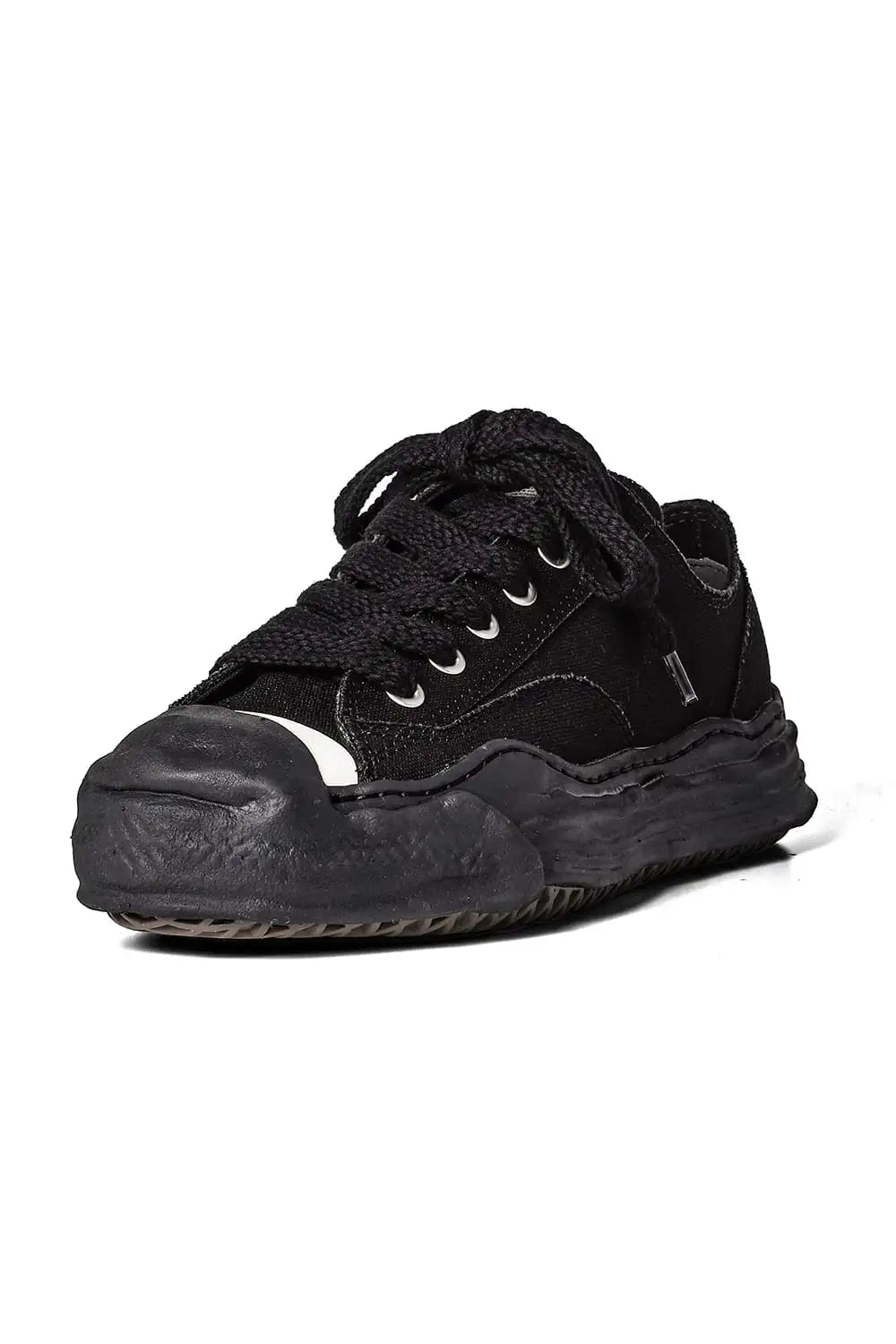 HANK Original sole Toe cap sneaker LOW canvas Black/Black