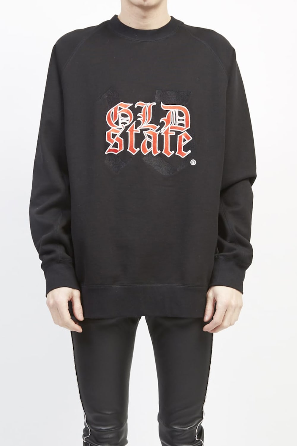 Middle fleece sweatshirt (GLD state) Black