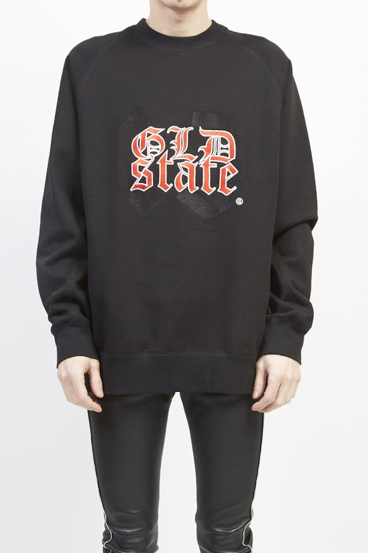 Middle fleece sweatshirt (GLD state) Black