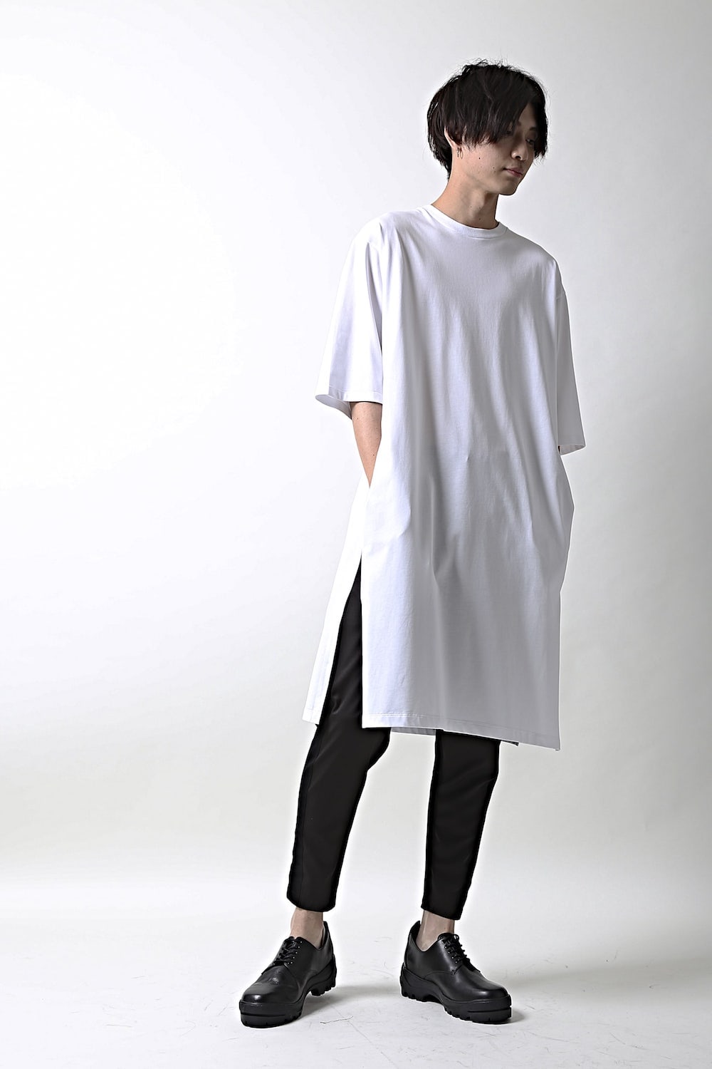Mercerized india Long Cutsew White