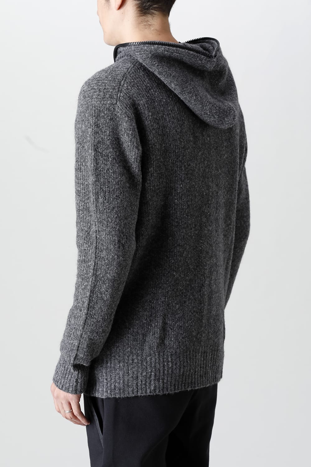 Knit Mohair Hoodie C.Gray