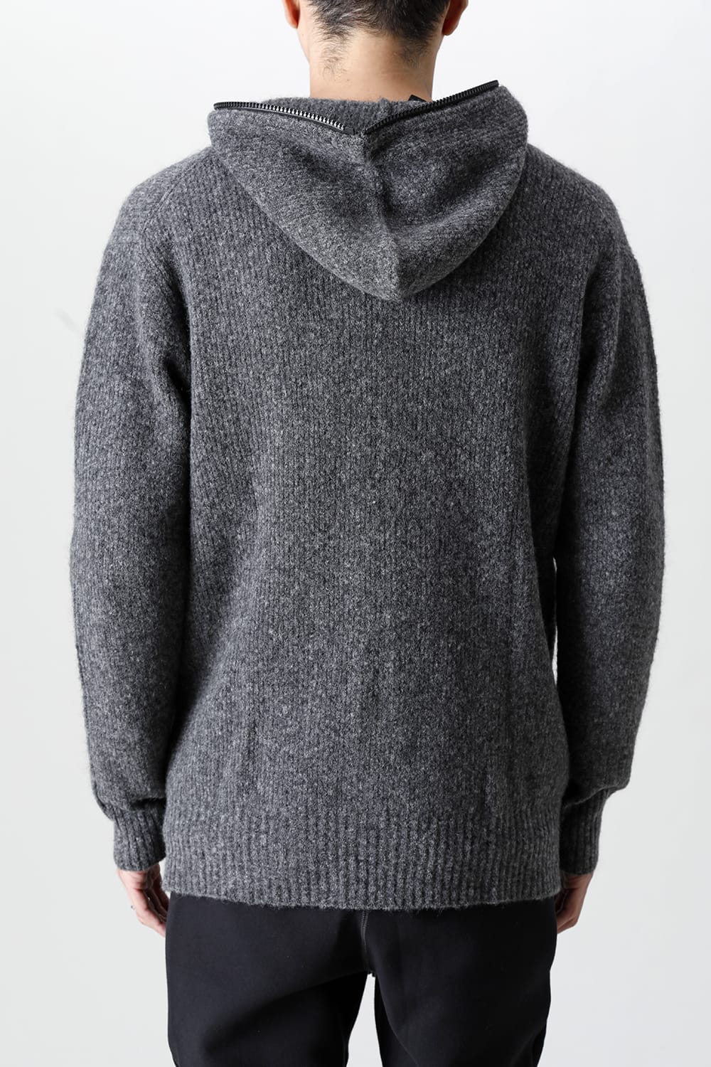 Knit Mohair Hoodie C.Gray