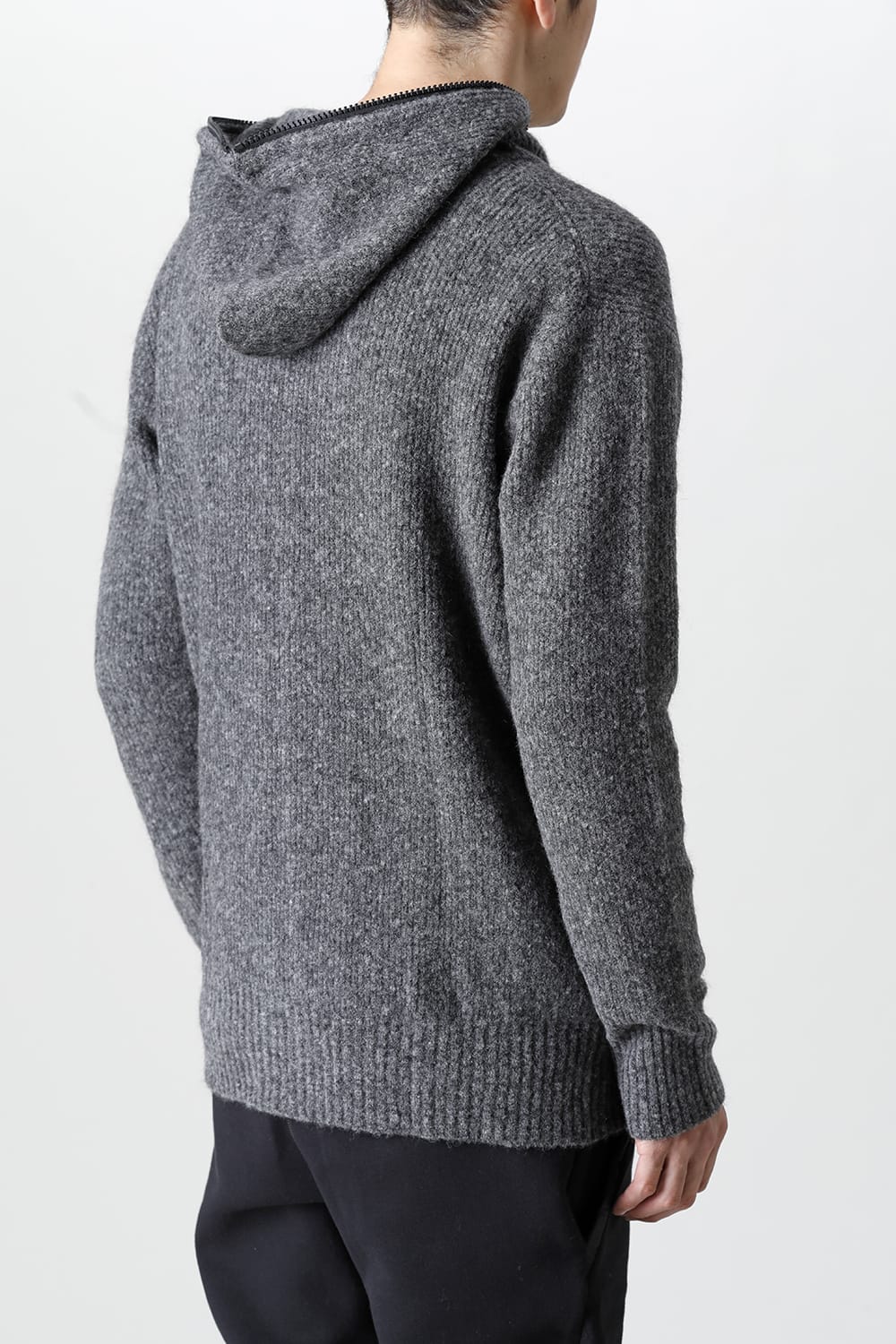 Knit Mohair Hoodie C.Gray