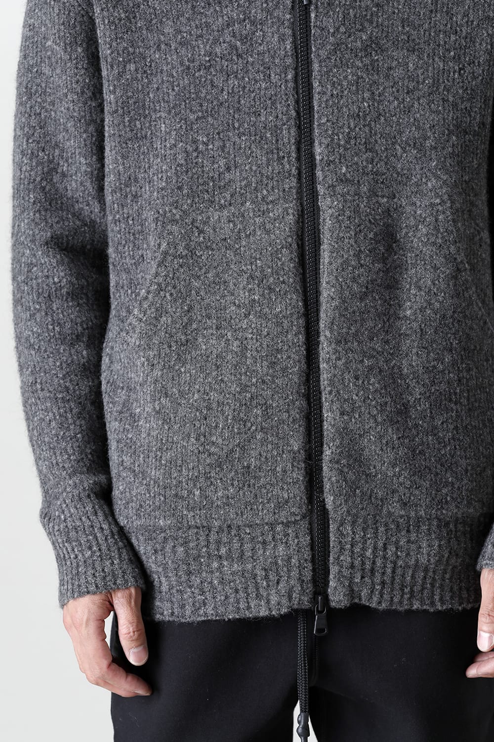 Knit Mohair Hoodie C.Gray