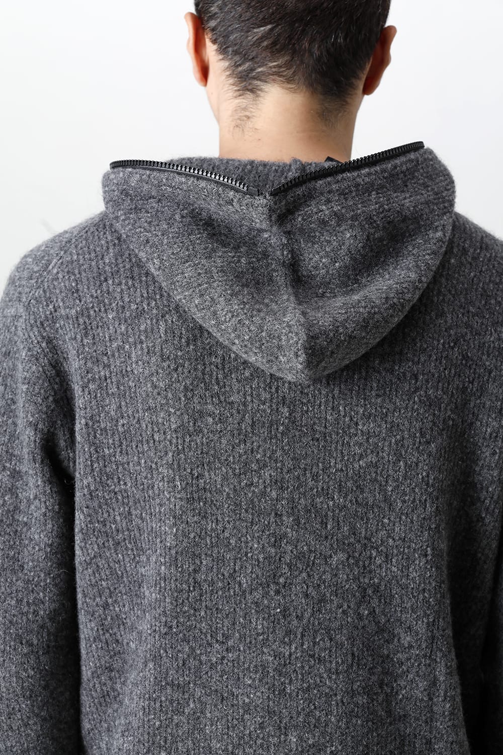 Knit Mohair Hoodie C.Gray