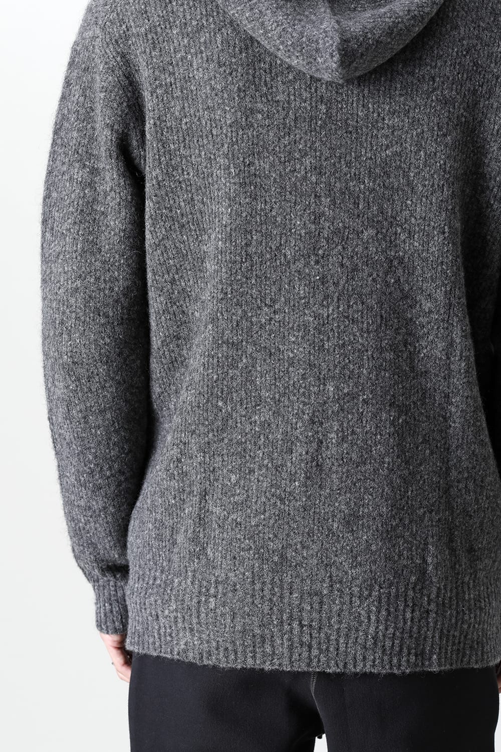 Knit Mohair Hoodie C.Gray
