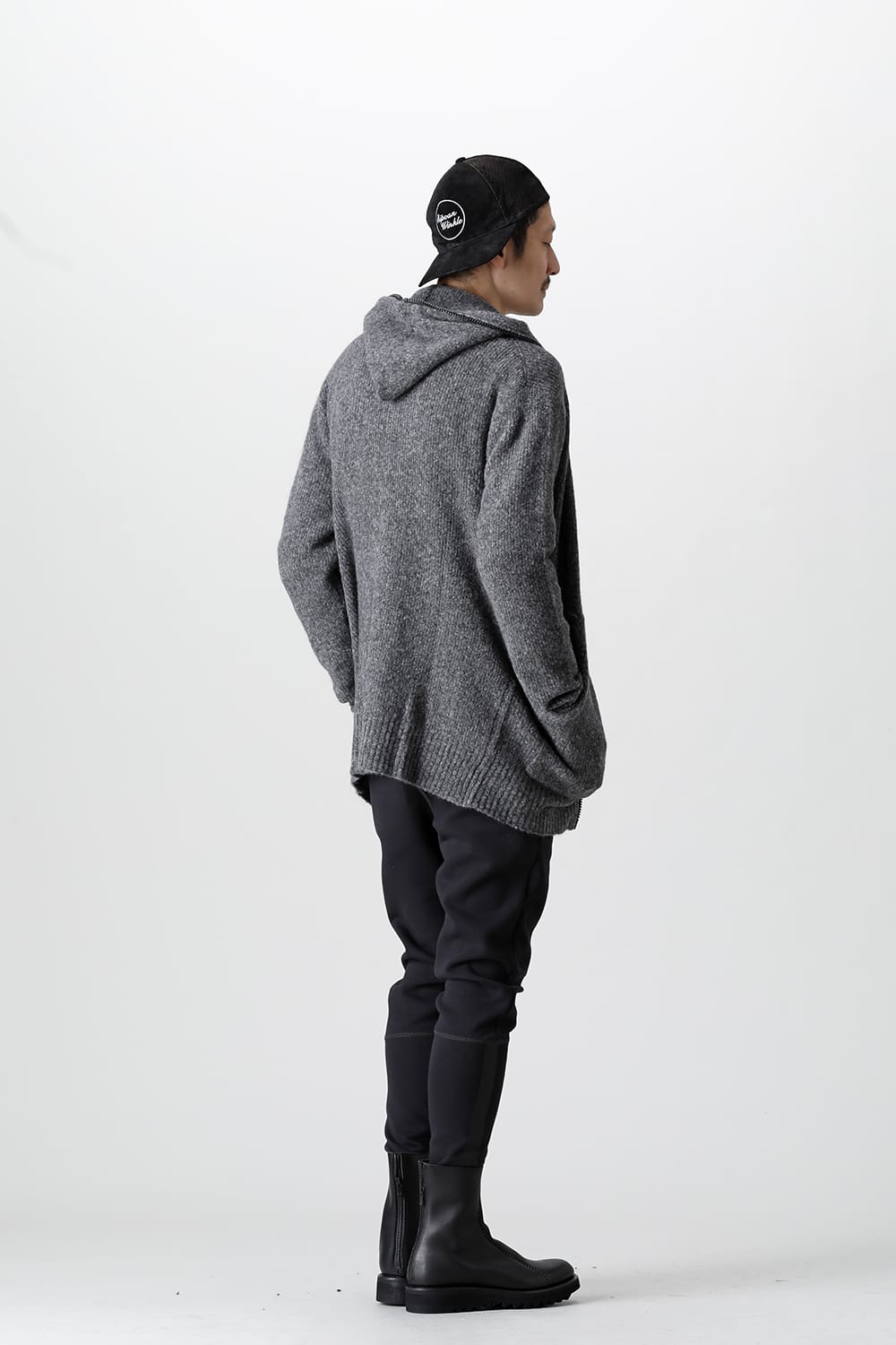 Knit Mohair Hoodie C.Gray