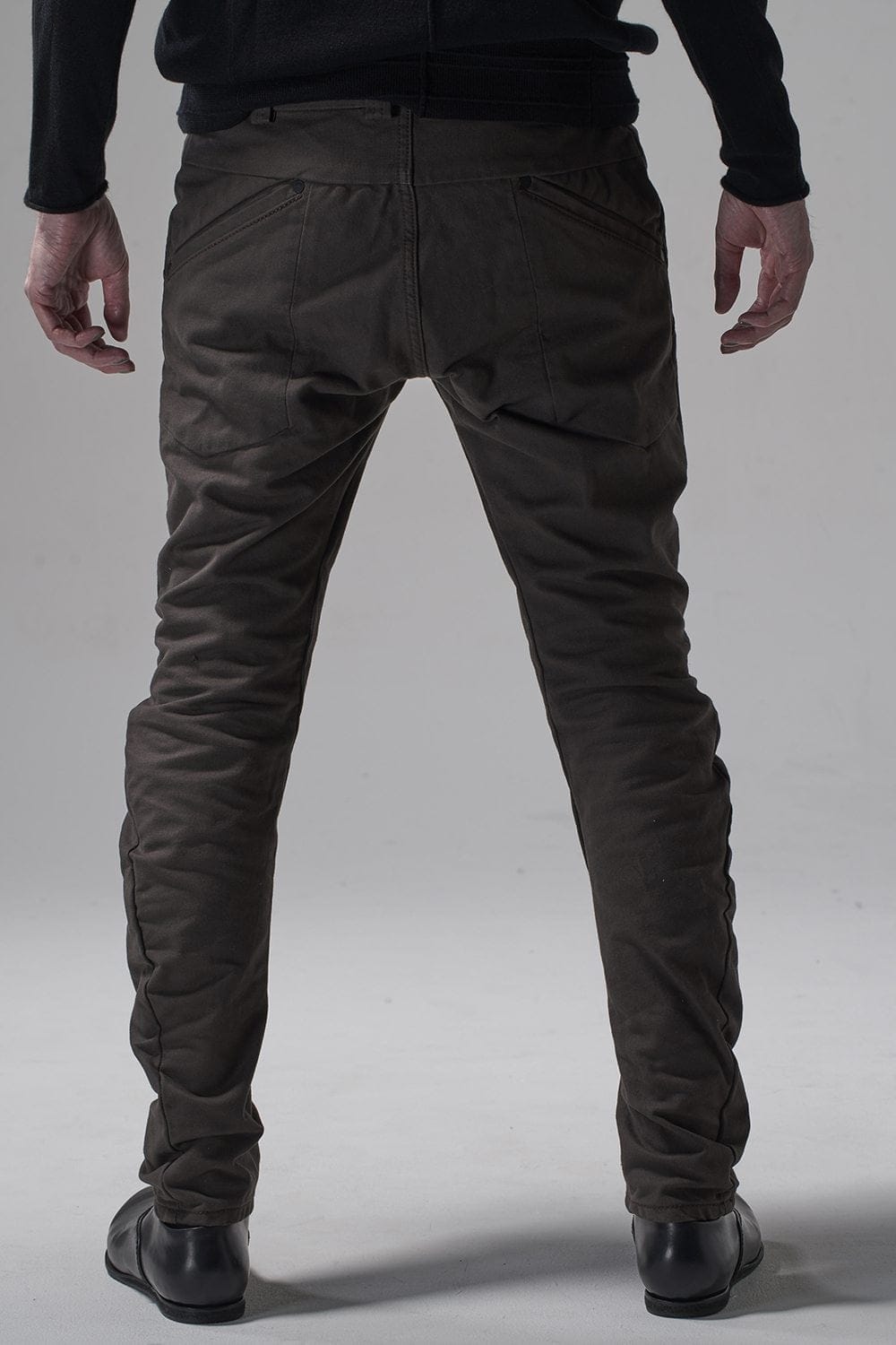 Slim pants Cavalry twill Garment wash Lava Stone