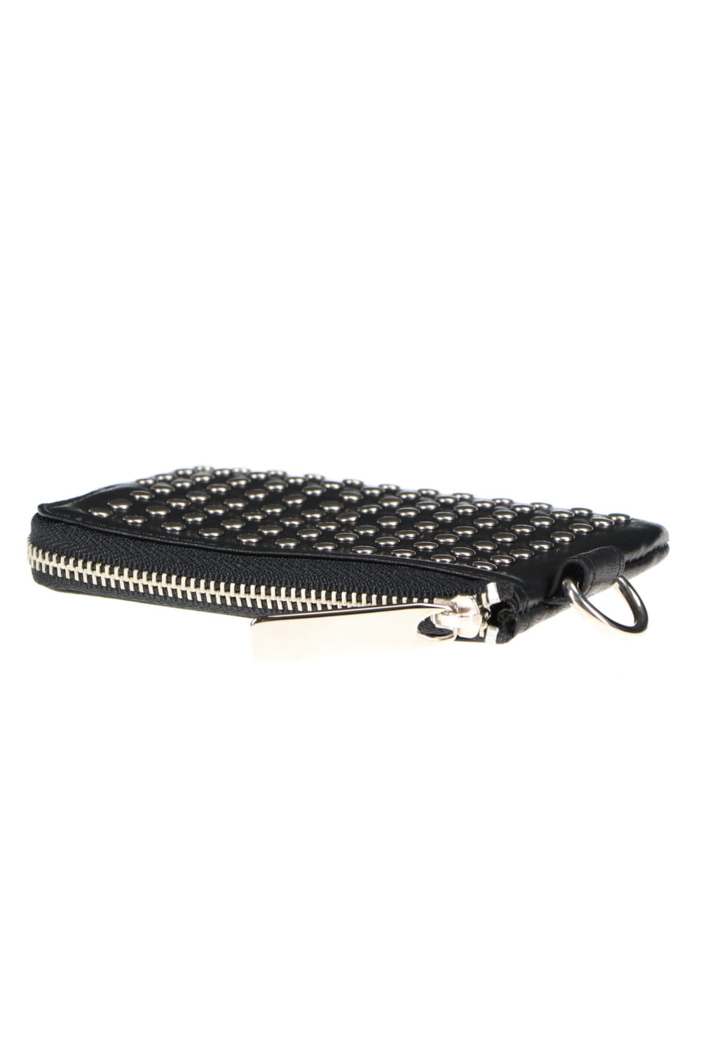 Leather coin case 'all-studs' Silver