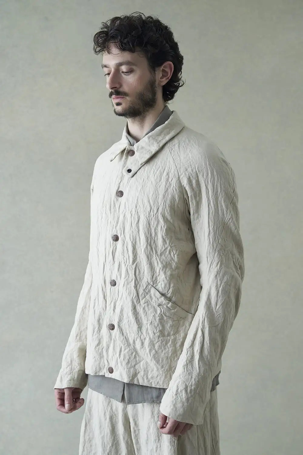 ジャケット カナパコットンメタルシュリンク