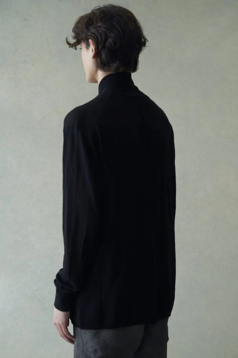 Knit cardigan cotton / linen / silk Black