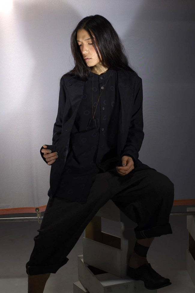 Long shirt Cotton circle print