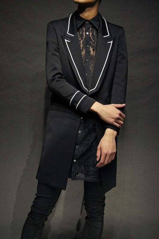 GalaabenD 16PS Tuxedo Cloth Long Jacket BLK×WHT