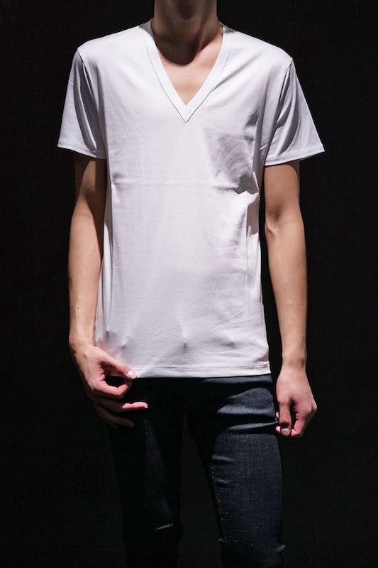 GalaabenD 16SS BASIC Bio Silket V-Neck Cut Sew (WHITE)