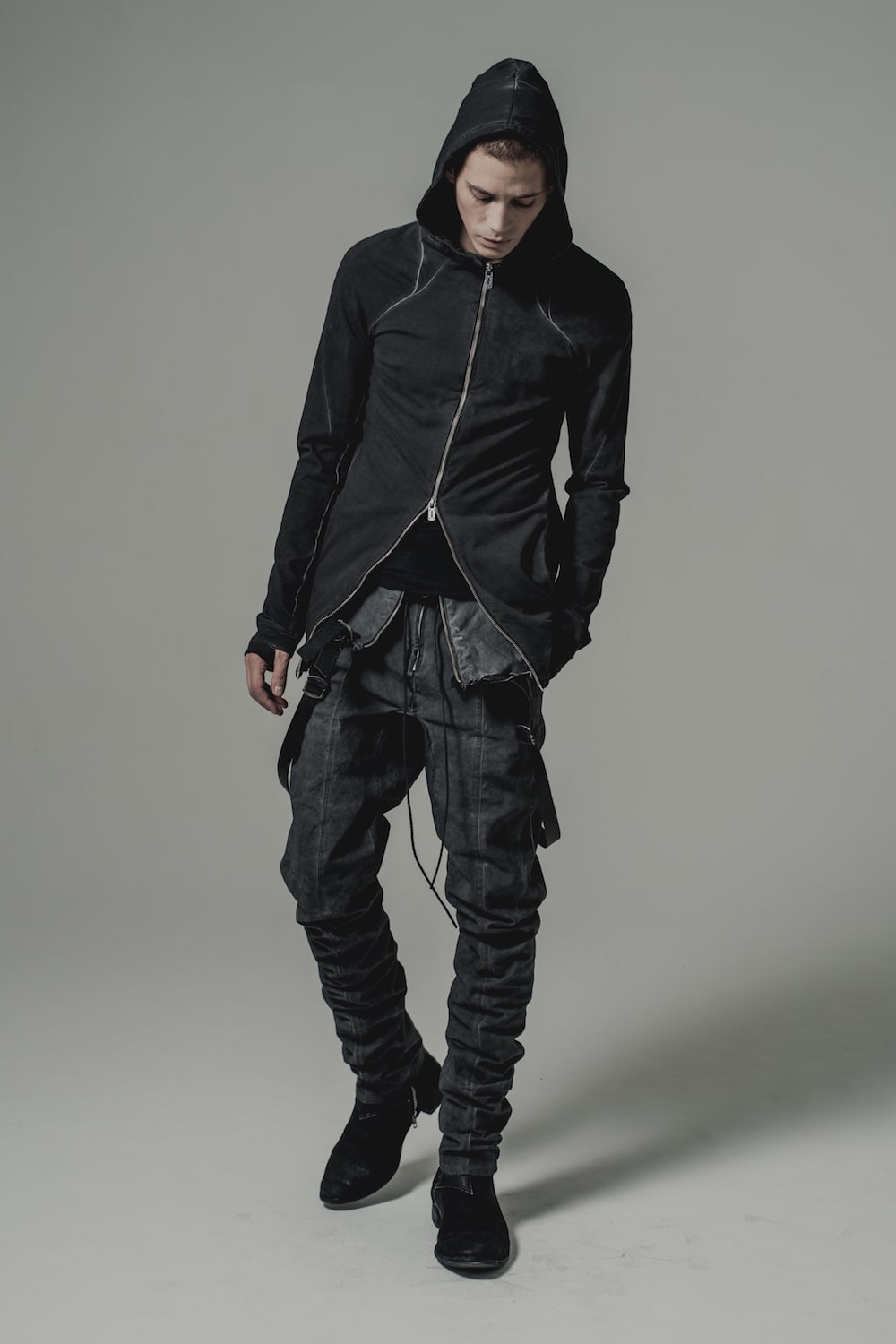 Dense Plain Stitch Cold Dye Parka