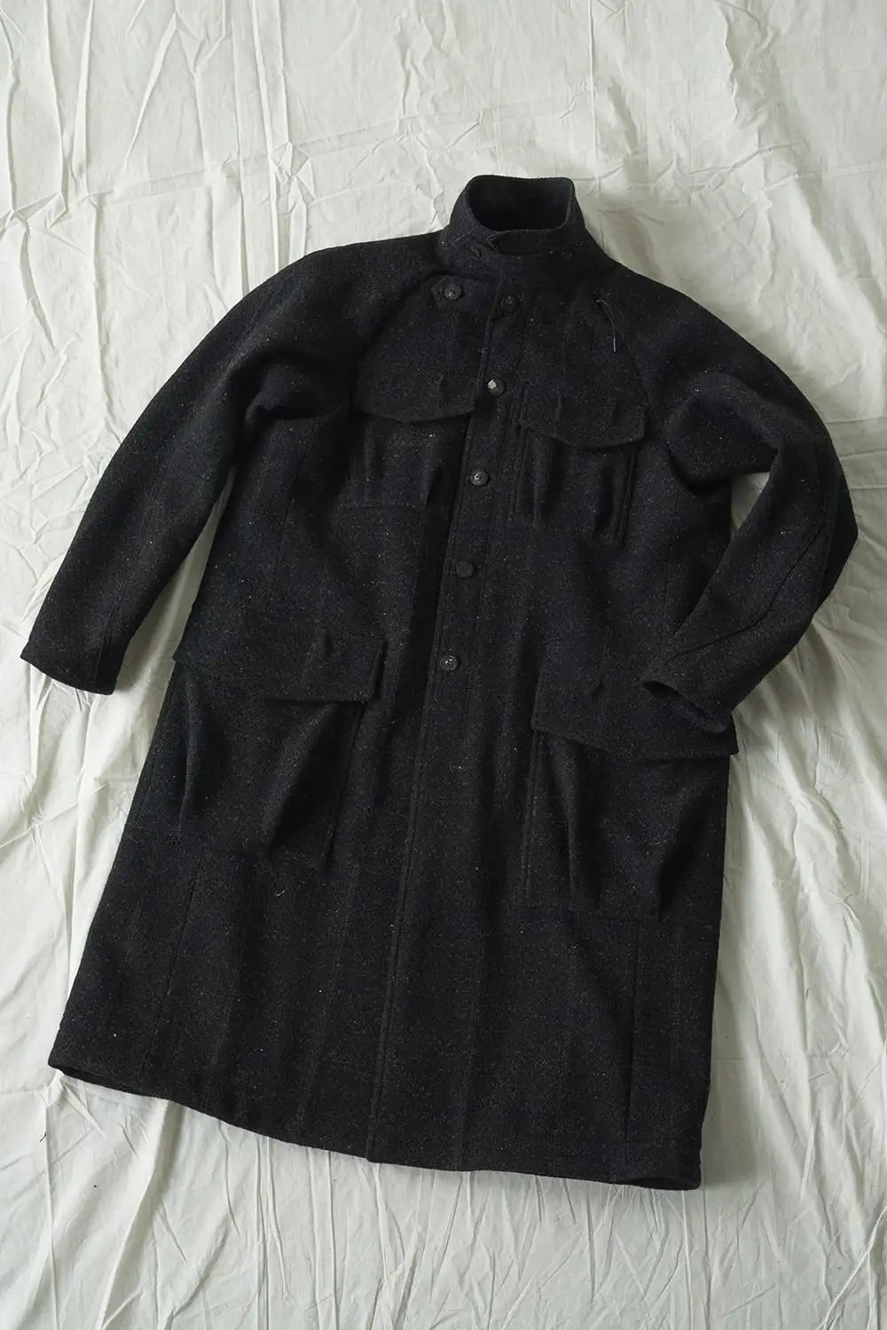 ハイネック コート シェットランド ウール