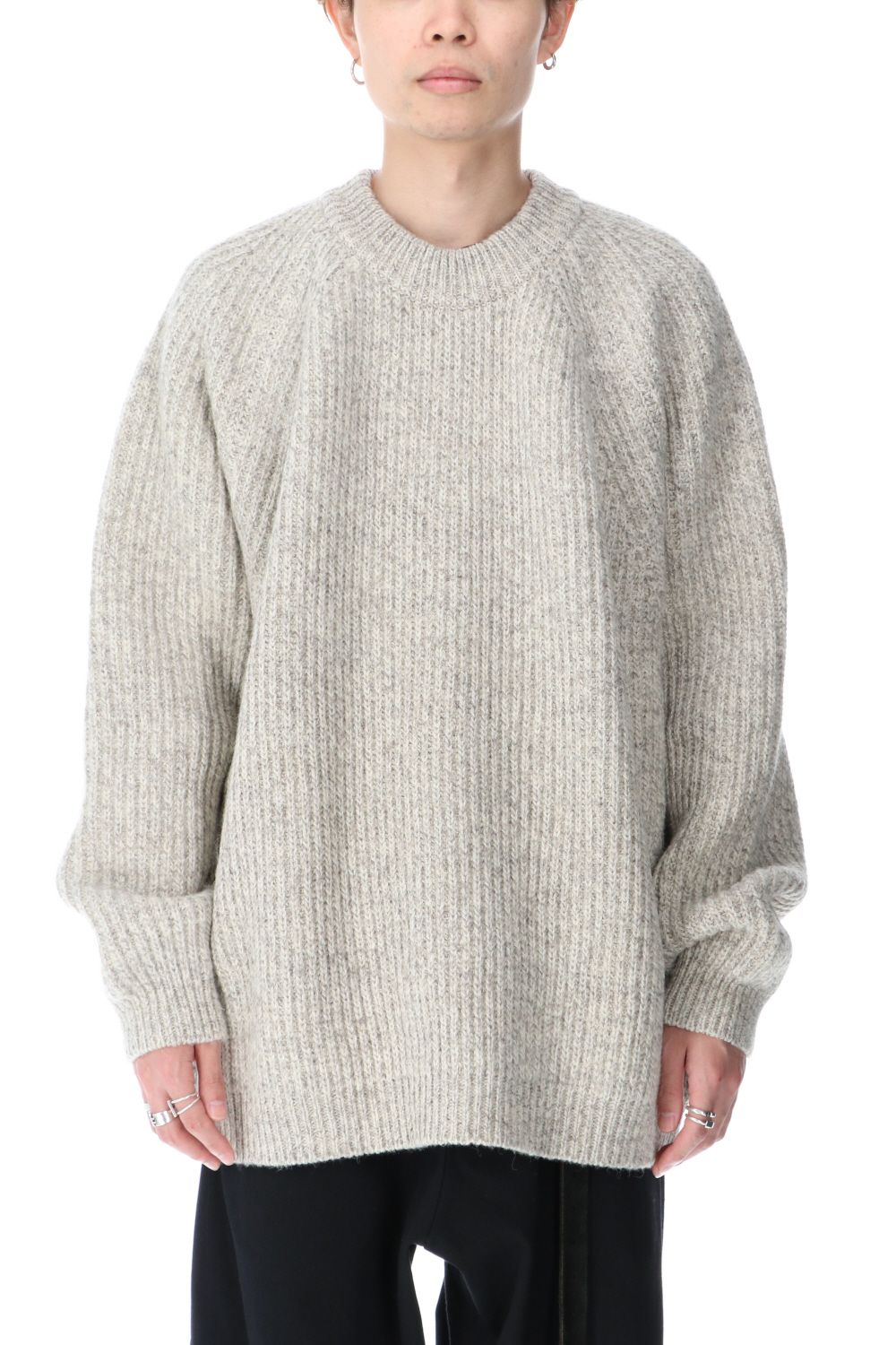 KNITTED CREW NECK - Natural Mere