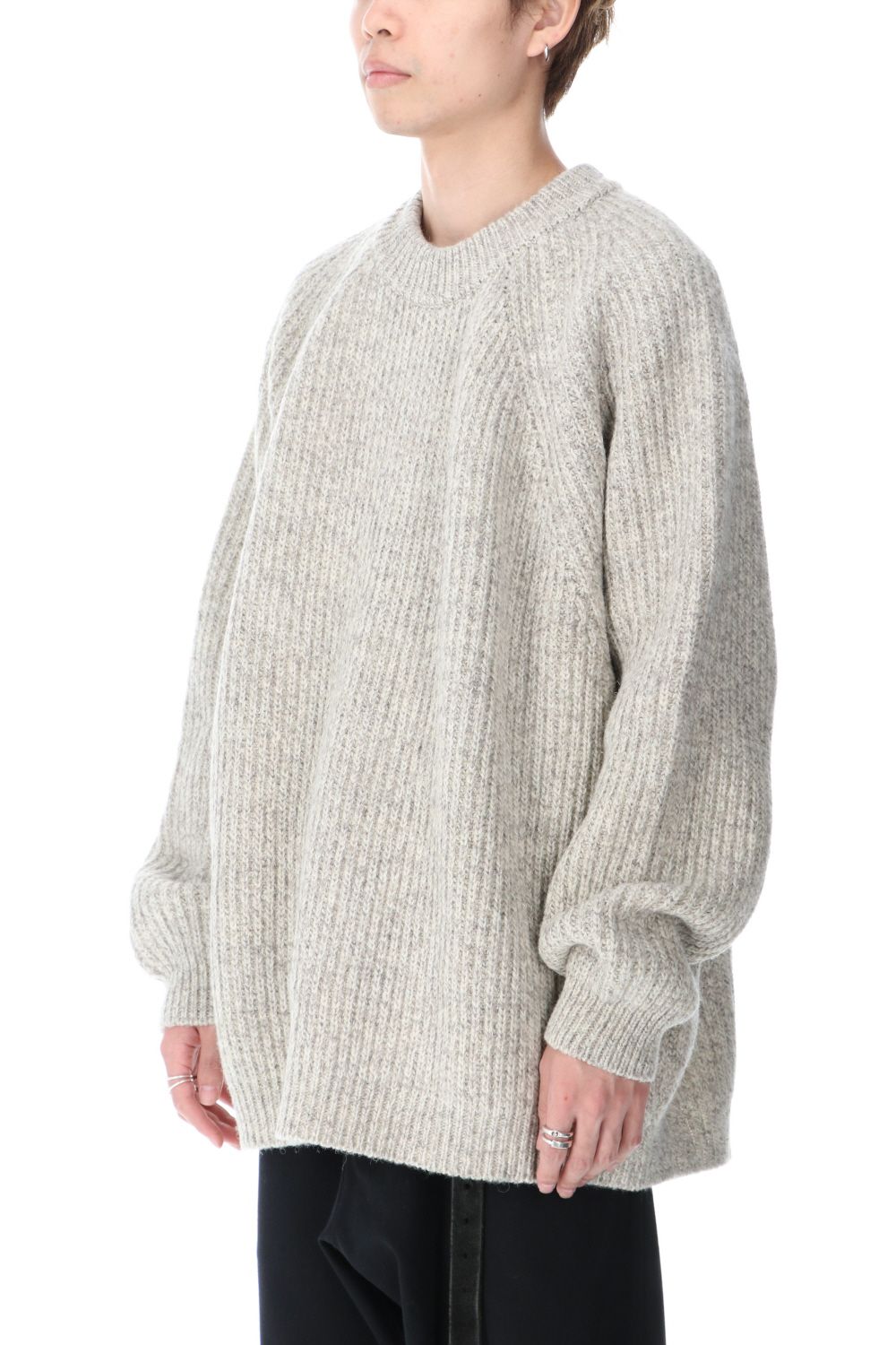 KNITTED CREW NECK - Natural Mere