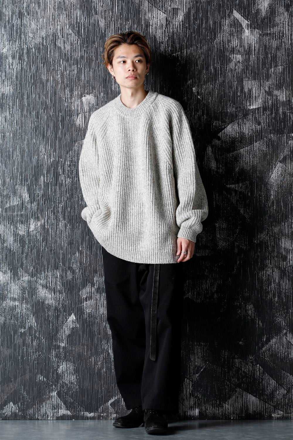 KNITTED CREW NECK - Natural Mere
