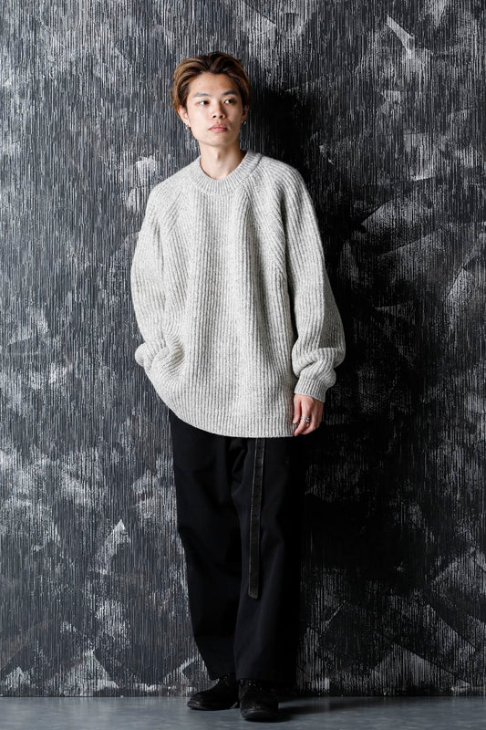 KNITTED CREW NECK - Natural Mere