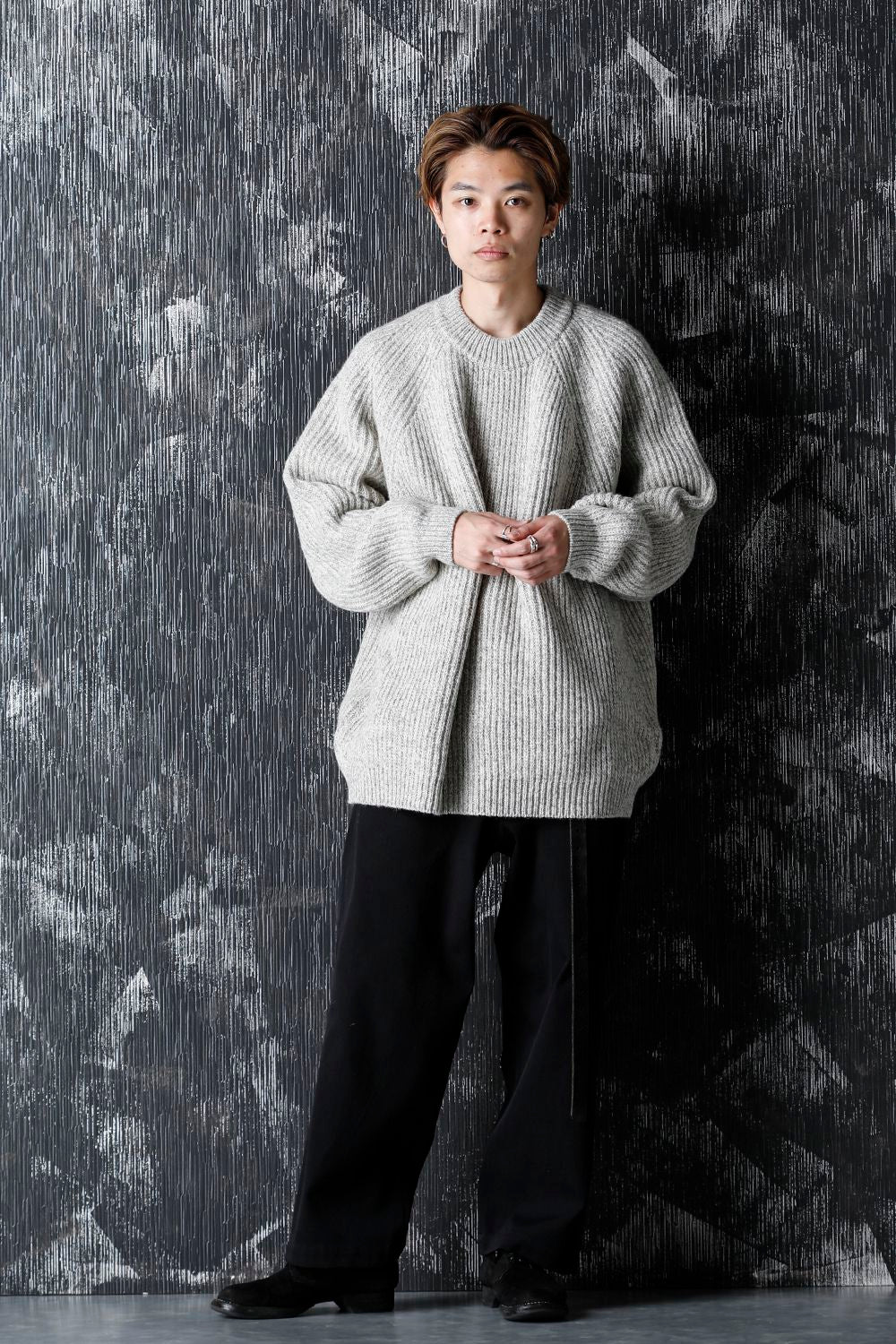 KNITTED CREW NECK - Natural Mere