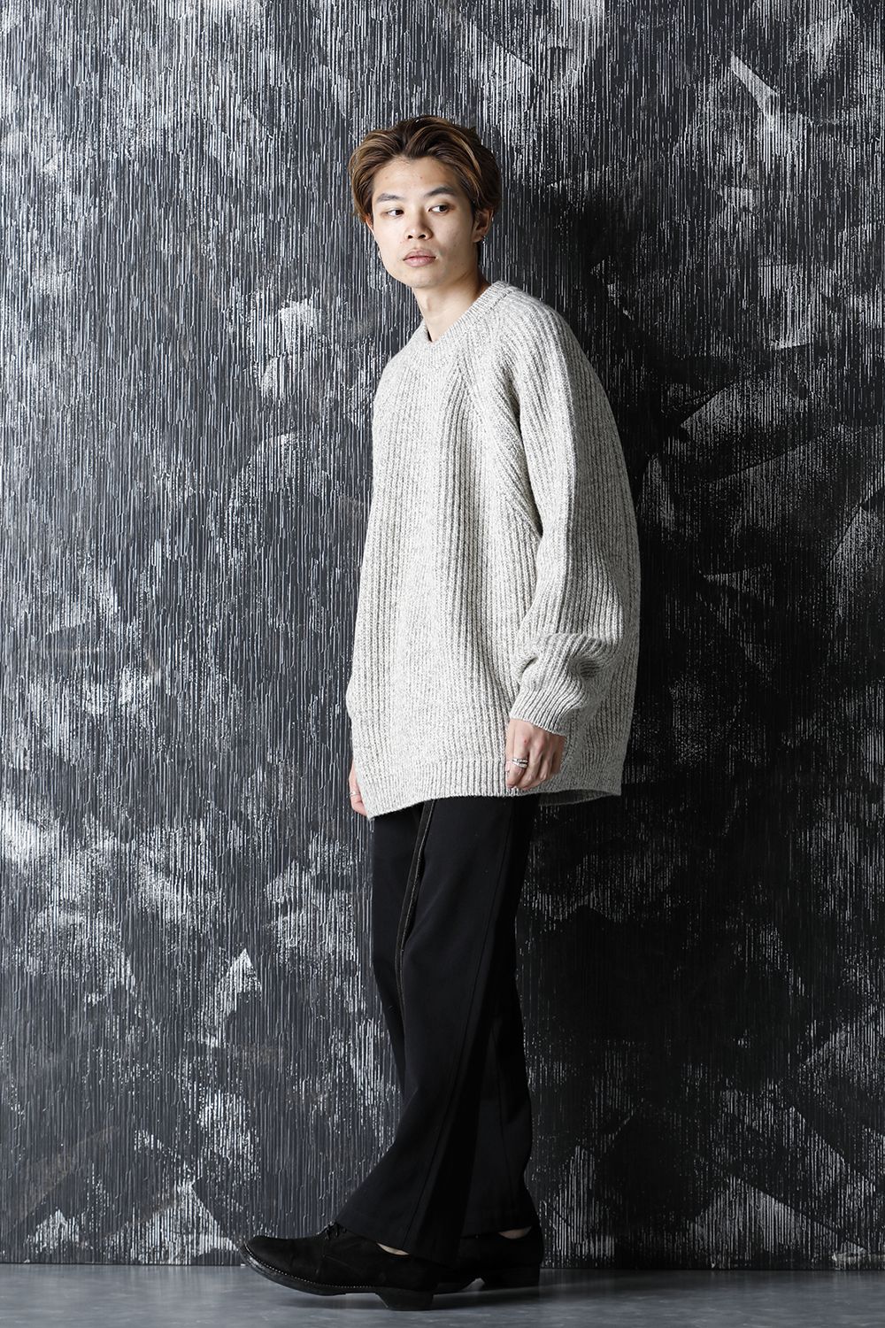 KNITTED CREW NECK - Natural Mere