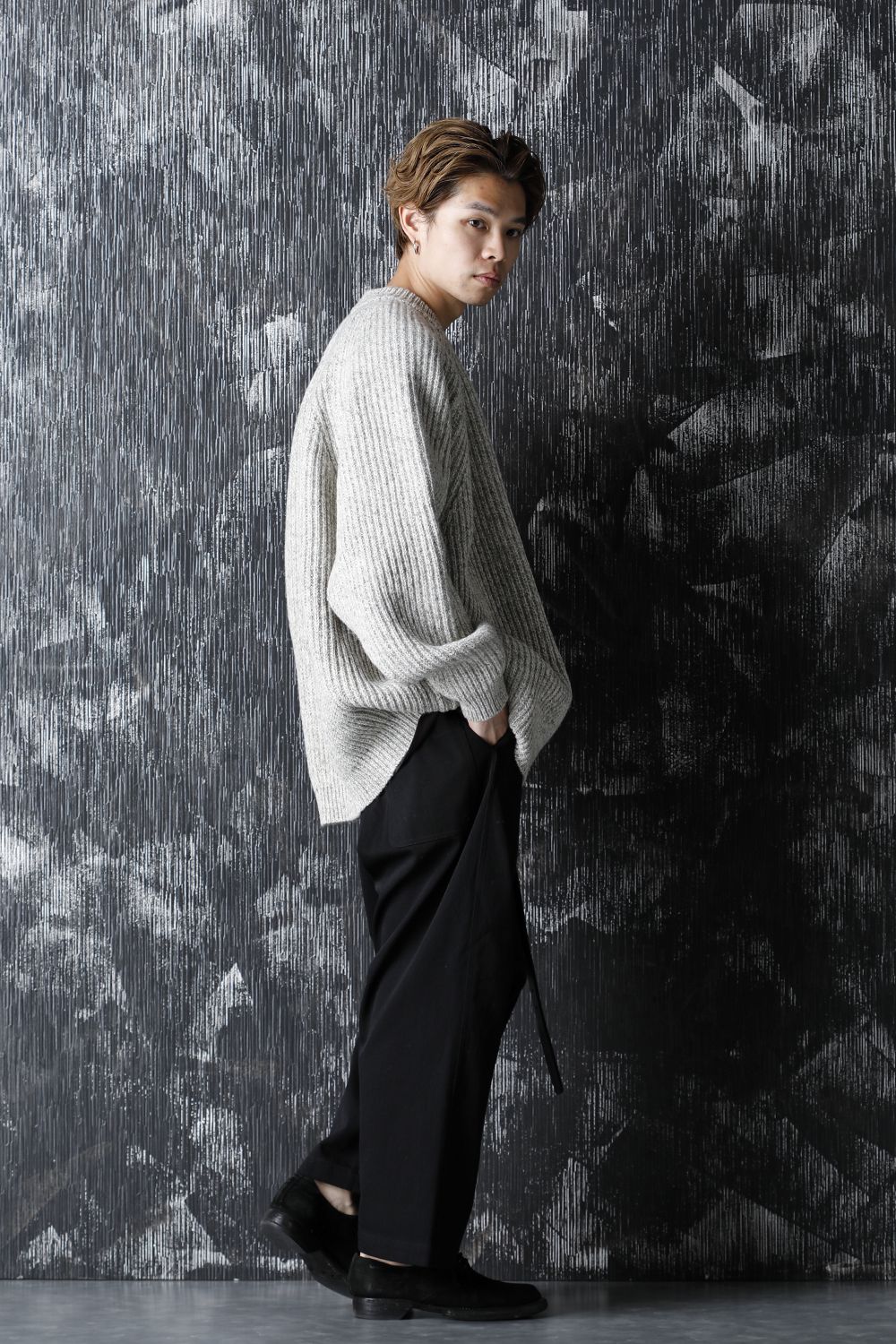 KNITTED CREW NECK - Natural Mere