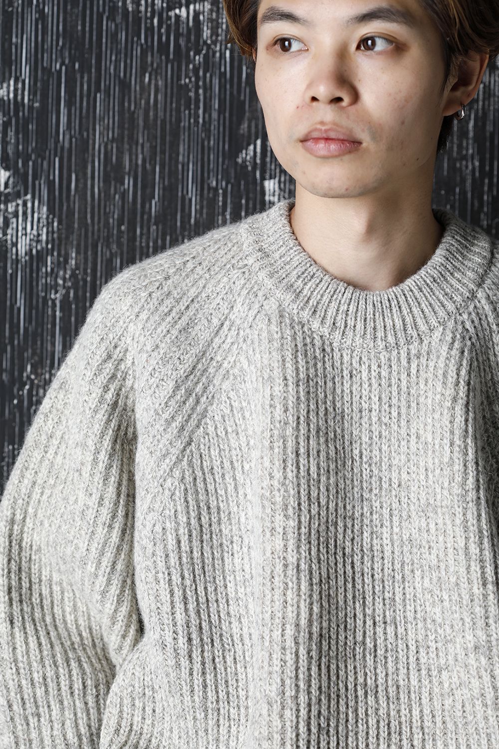 KNITTED CREW NECK - Natural Mere