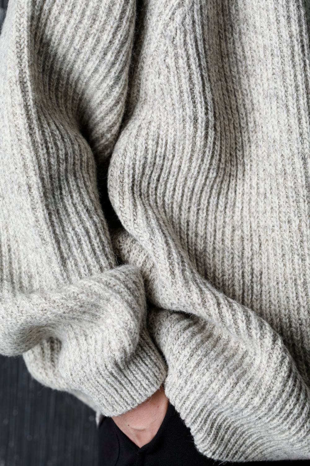 KNITTED CREW NECK - Natural Mere