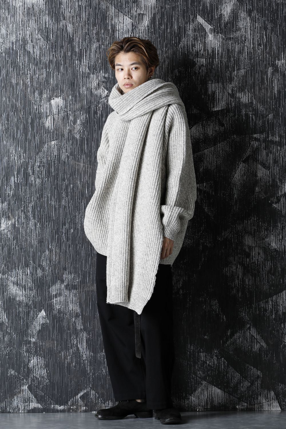 KNITTED SCARF - Natural Mere