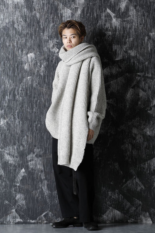 KNITTED SCARF - Natural Mere