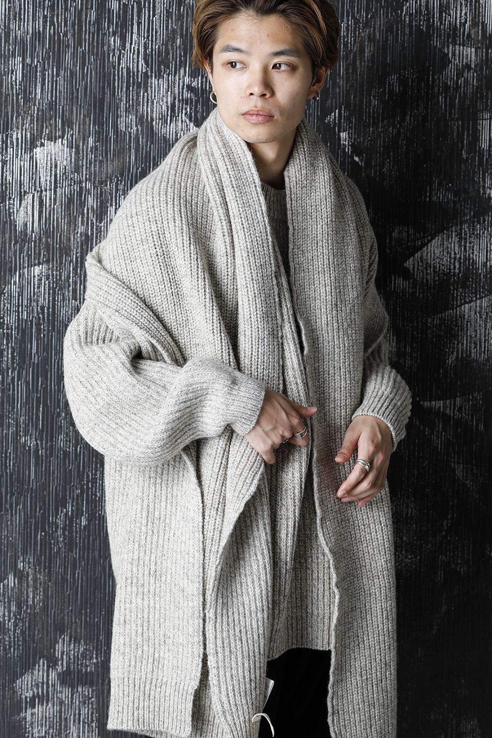 KNITTED SCARF - Natural Mere