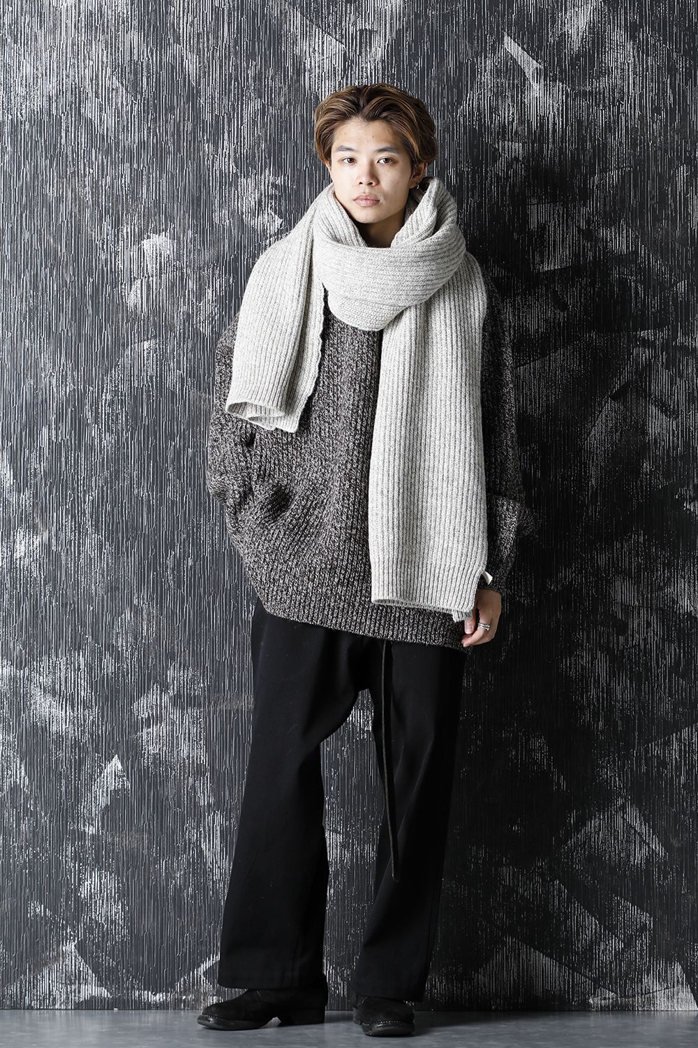 KNITTED SCARF - Natural Mere