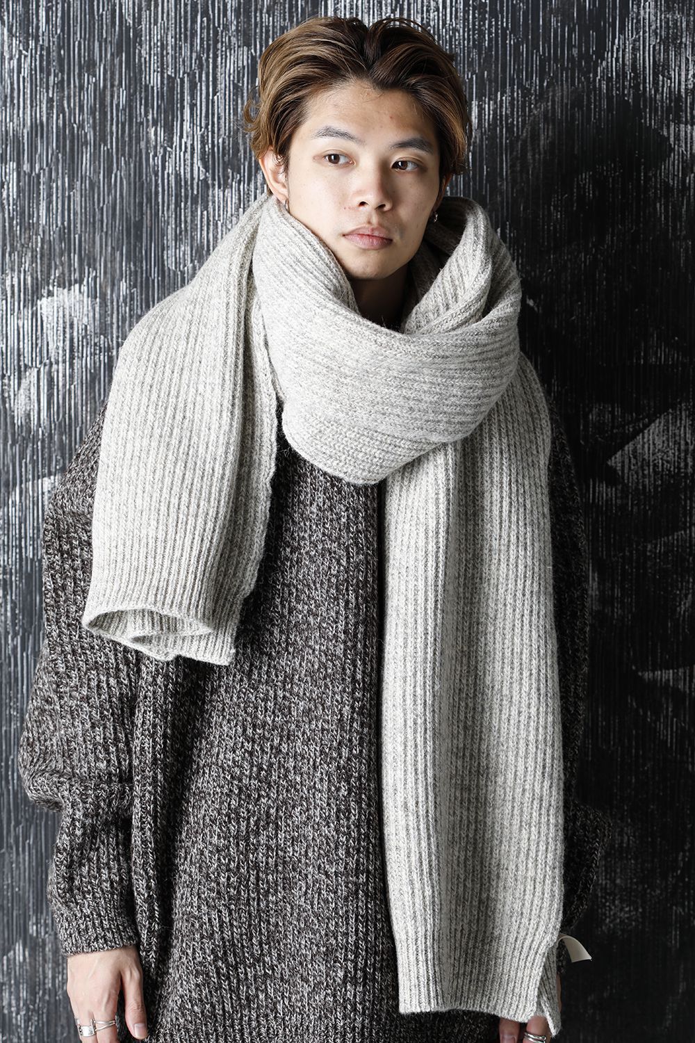 KNITTED SCARF - Natural Mere