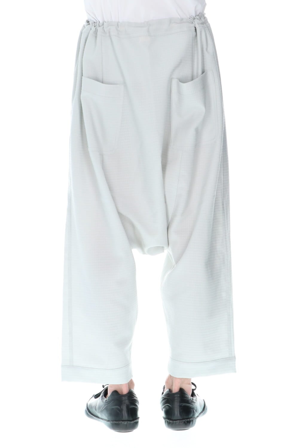 BALLOON TROUSERS WOOL RIPSTOP - Lt Sumi