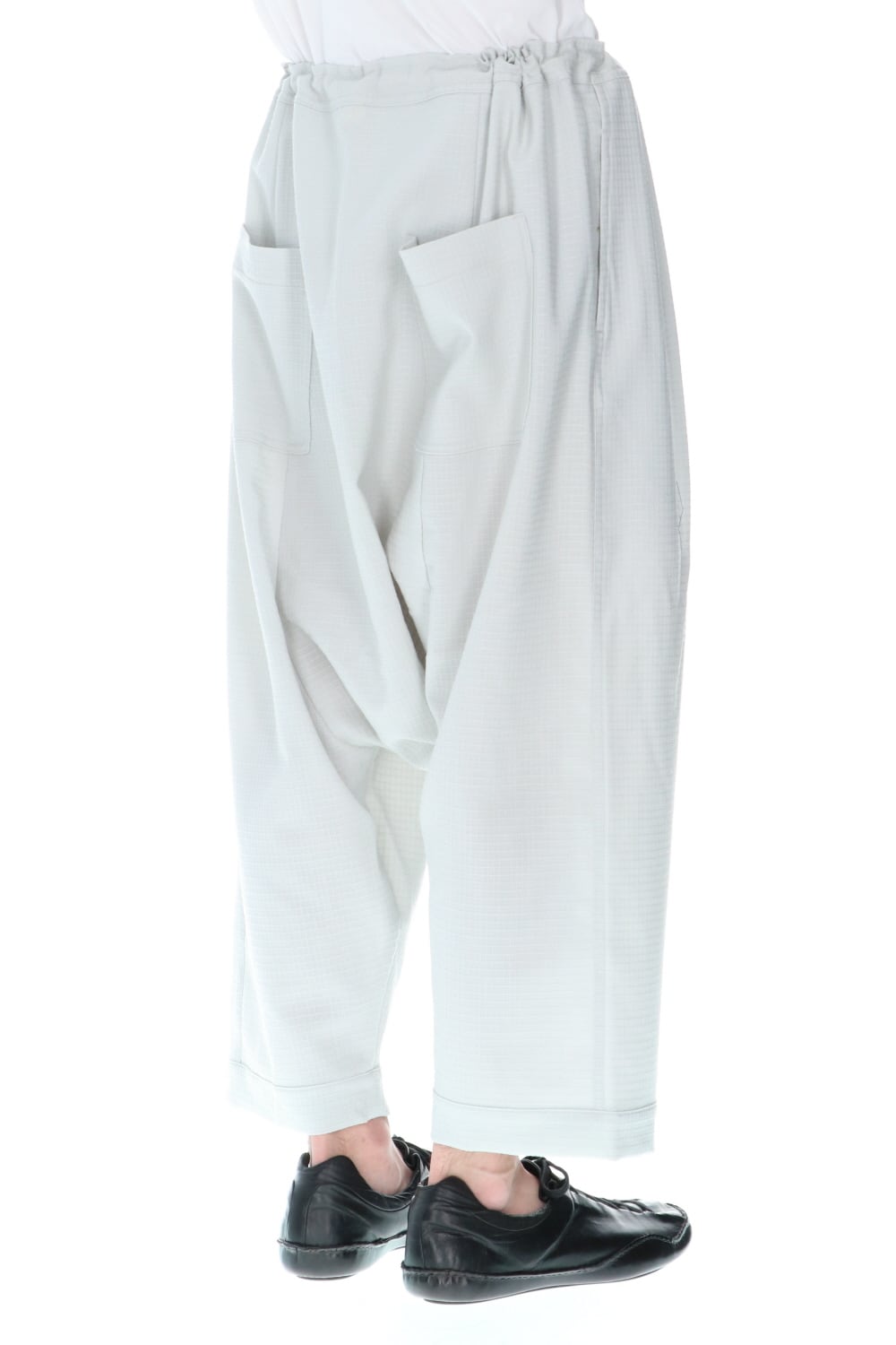 BALLOON TROUSERS WOOL RIPSTOP - Lt Sumi