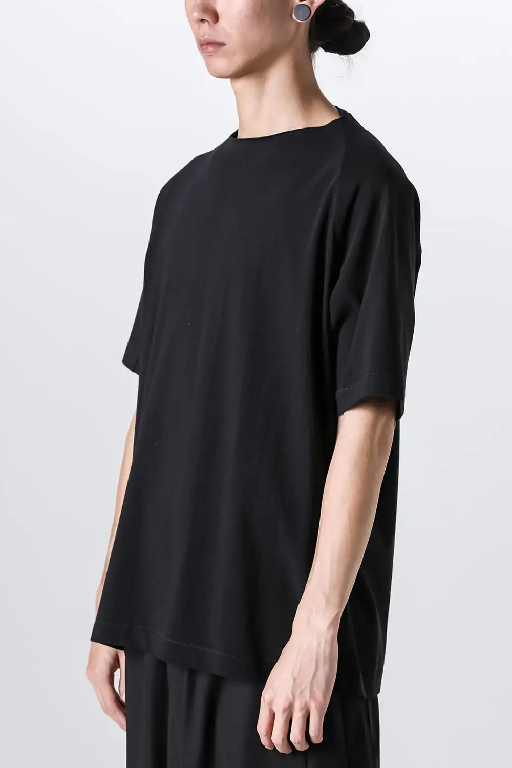 Short sleeve cotton jersey Black