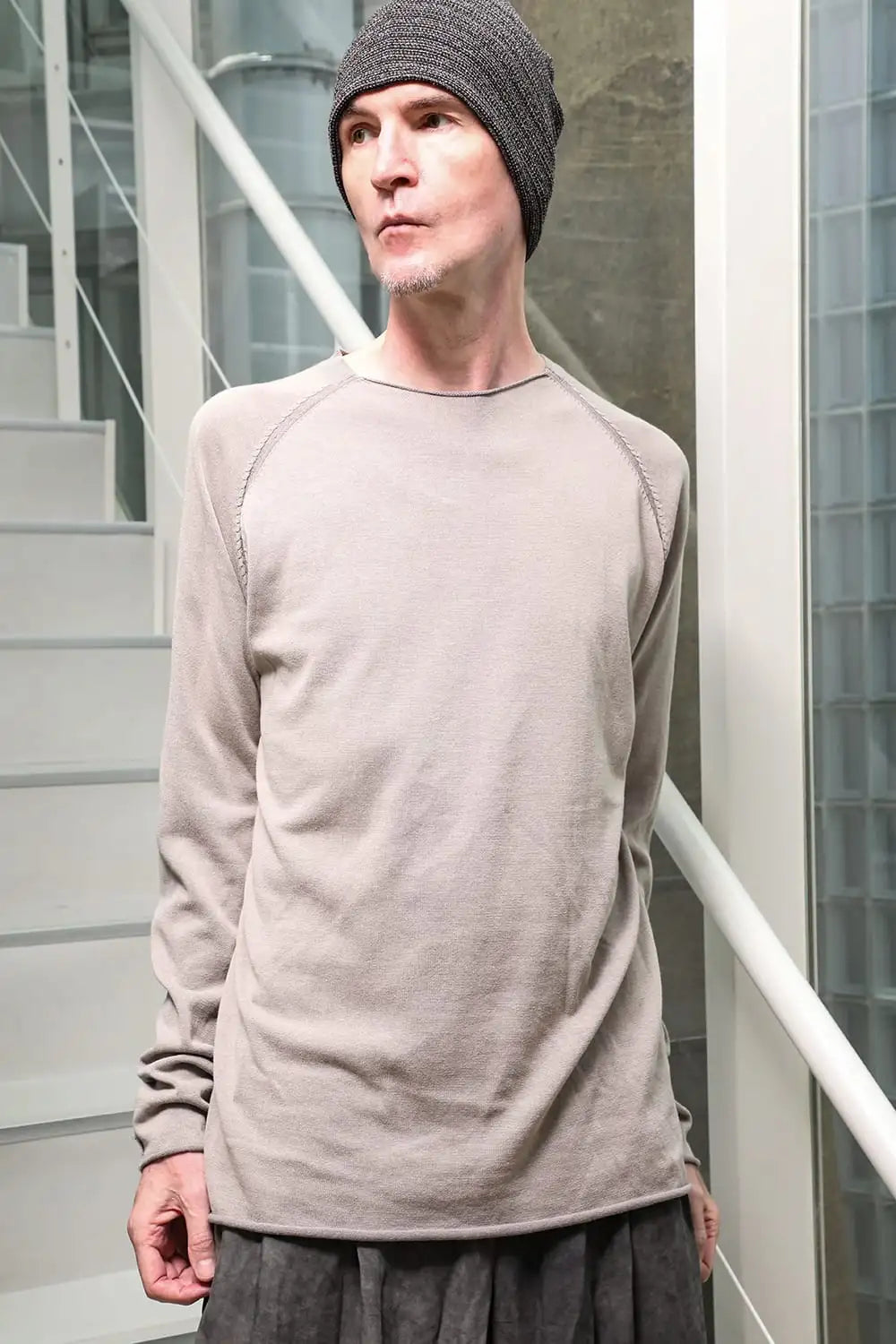 ロングスリーブハイツイストコットン Light Gray