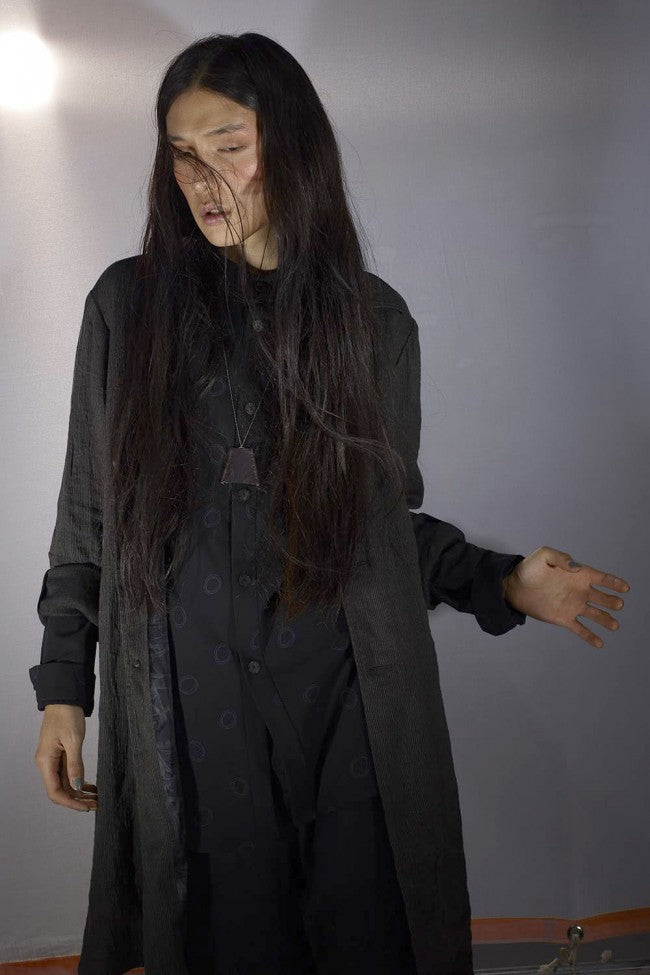 Long shirt Cotton circle print