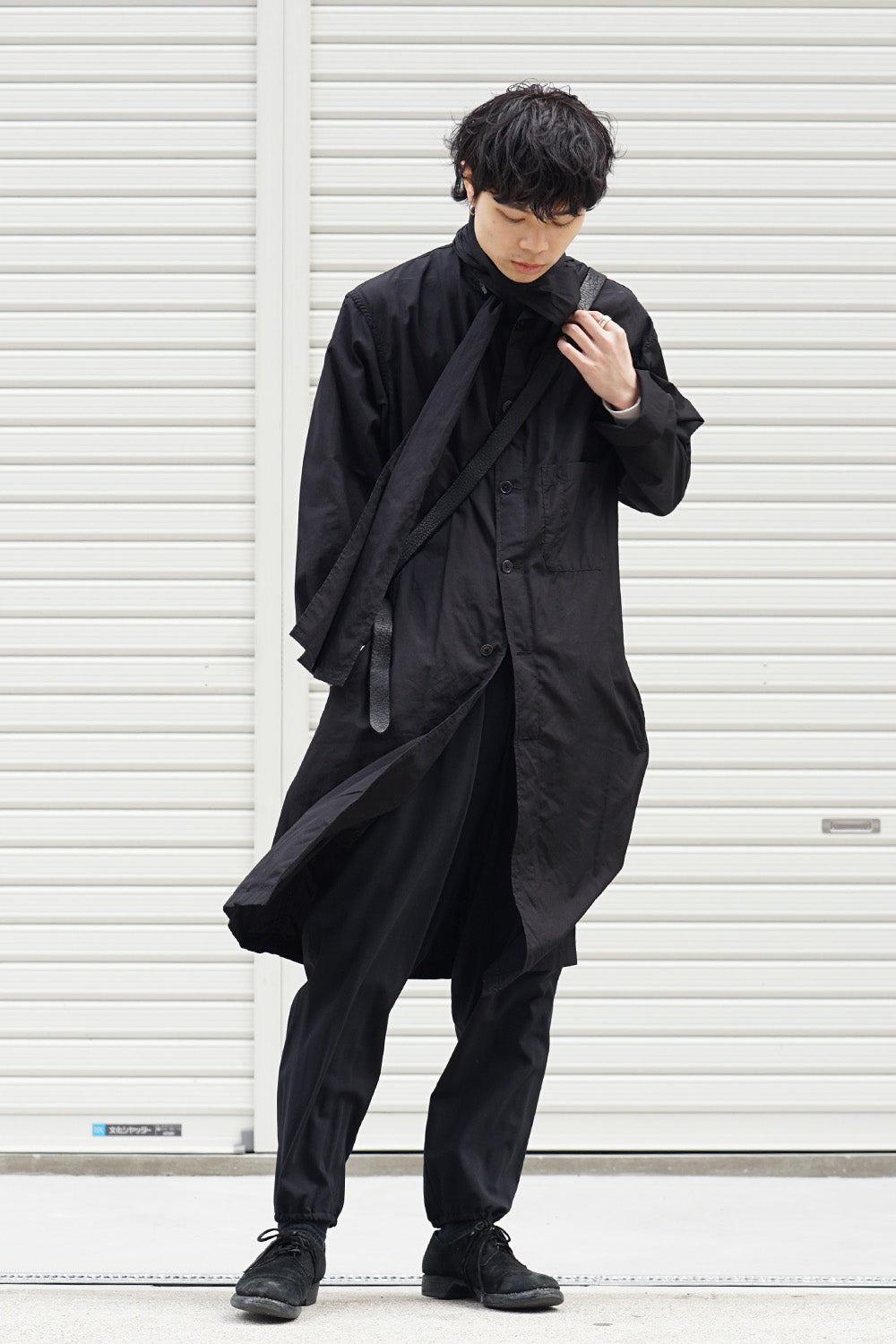 Ring Sewing Broad Scarf Coat