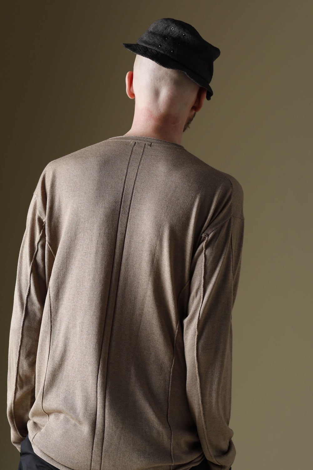 Knit long sleeve silk / cashmere Mink