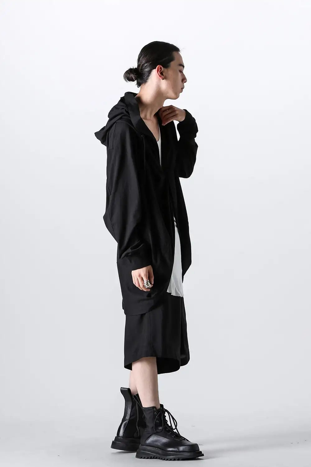 Cotton / Modal Jersey Long Cardigan